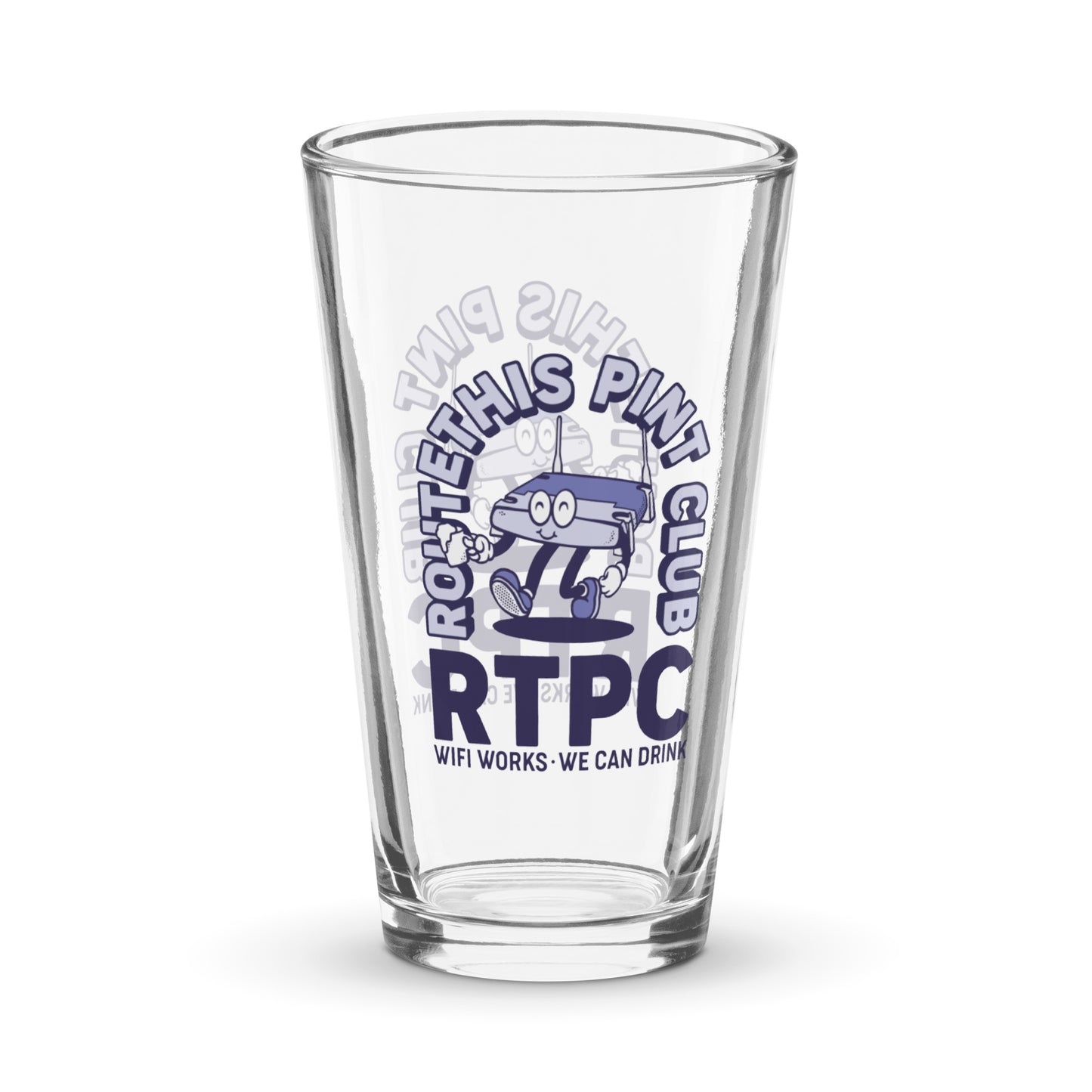 RouteThis WRT54G "Routey" Pint Club Glass