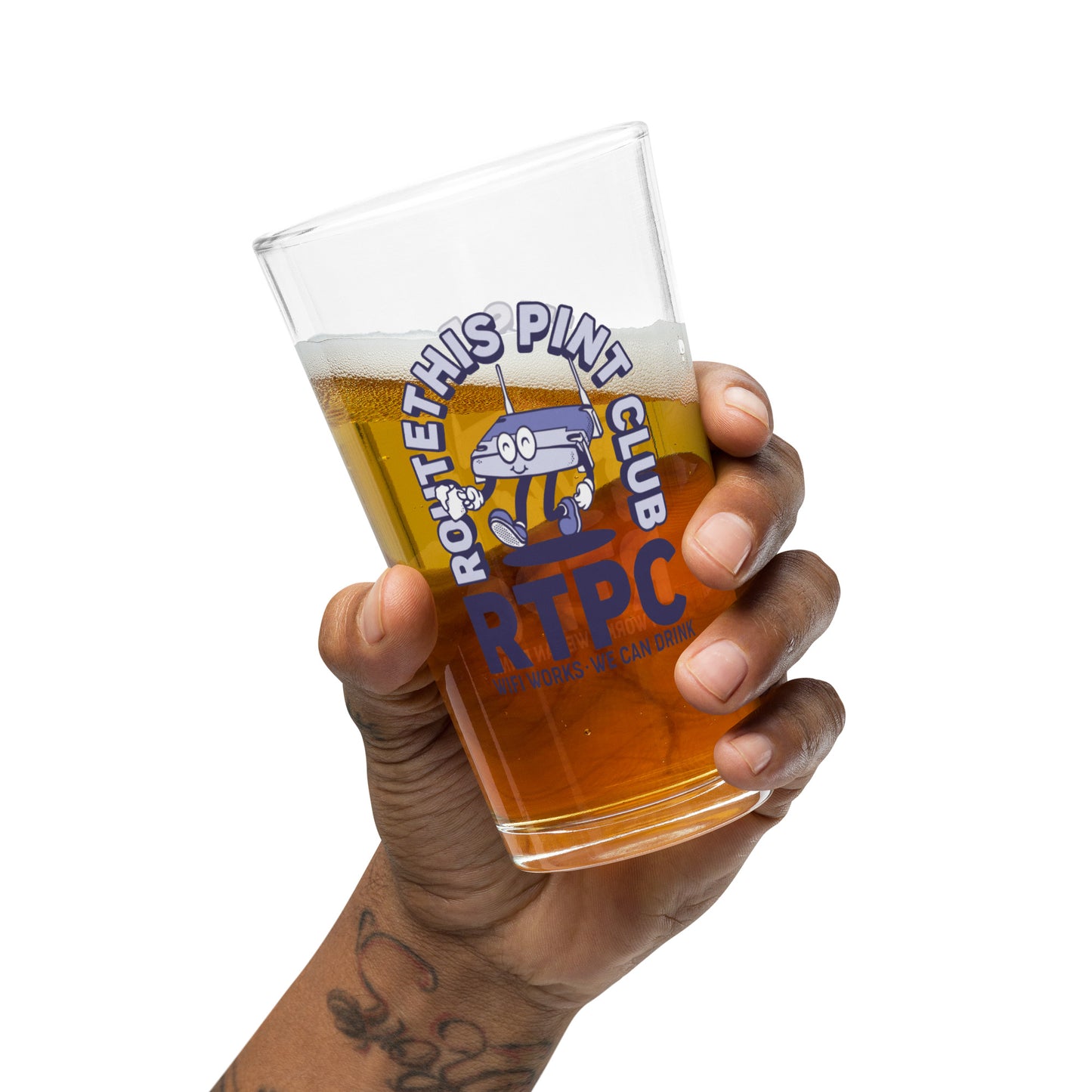 RouteThis WRT54G "Routey" Pint Club Glass