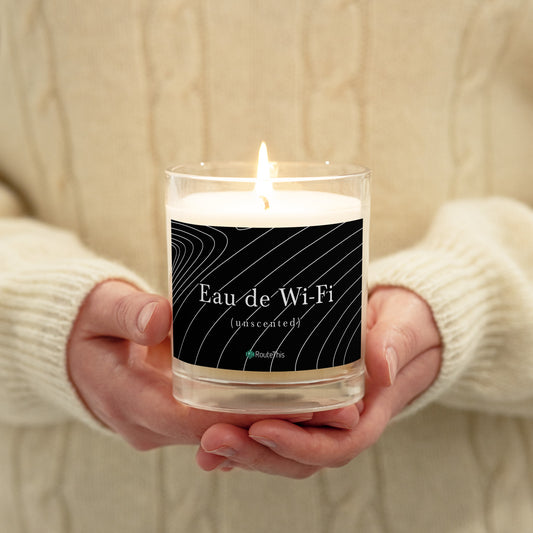 RouteThis - WiFi Scented Glass Jar Soy Wax Candle