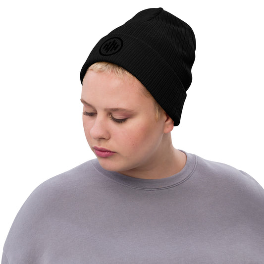 RouteThis Logo - Stealth Ribbed knit beanie (toque!)