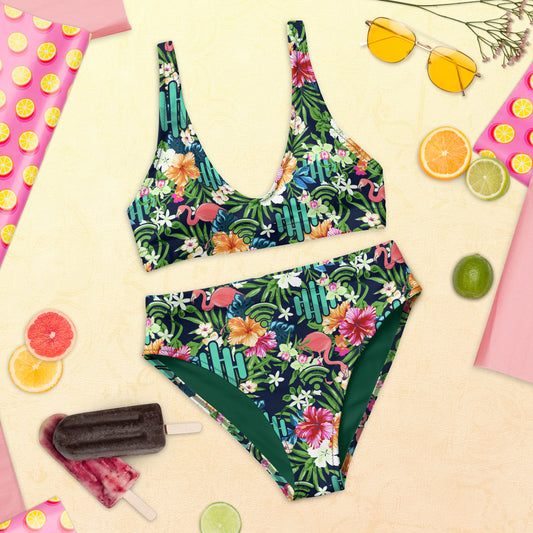 RouteThis Summer Hawaiian Print Recycled High-waisted Bikini