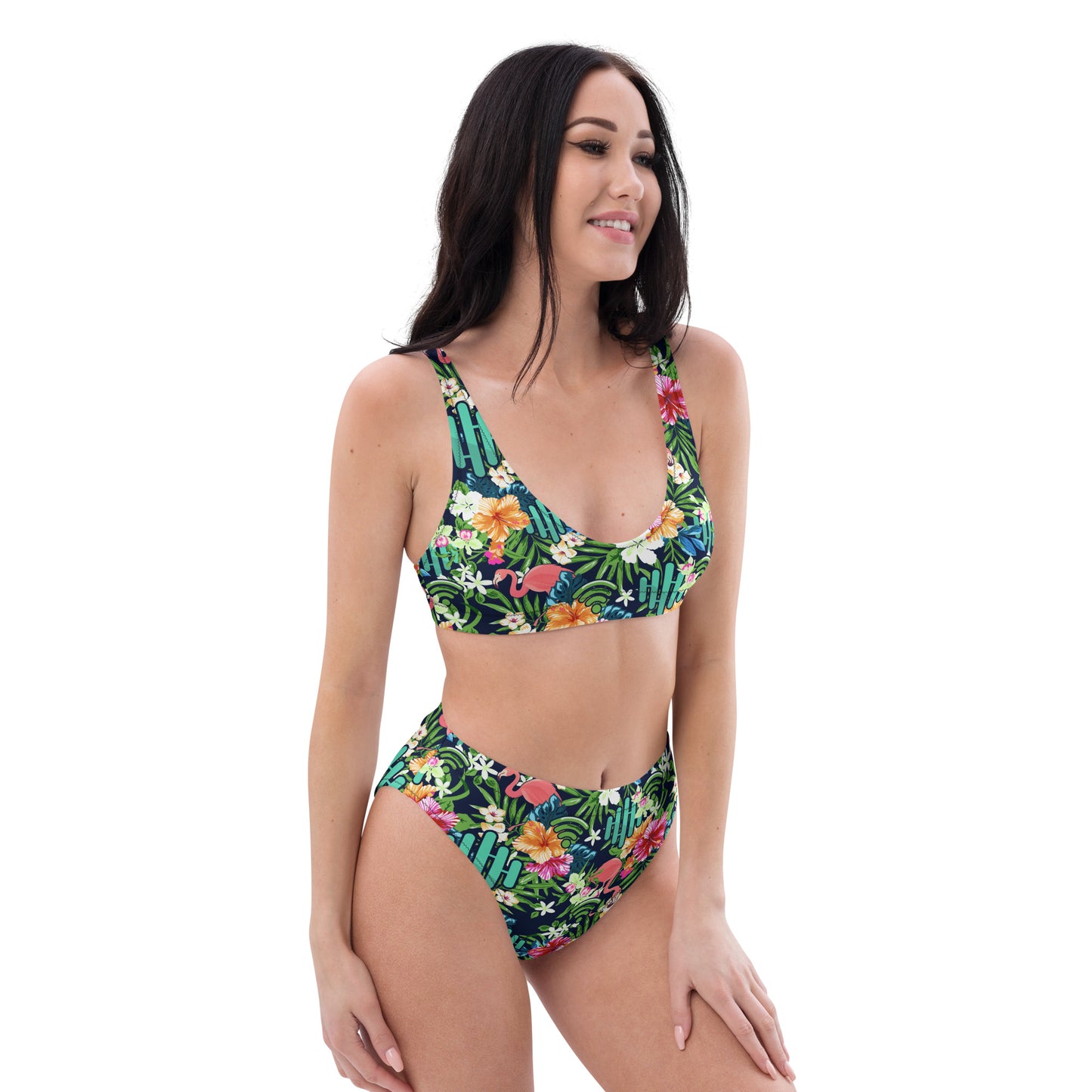 RouteThis Summer Hawaiian Print Recycled High-waisted Bikini