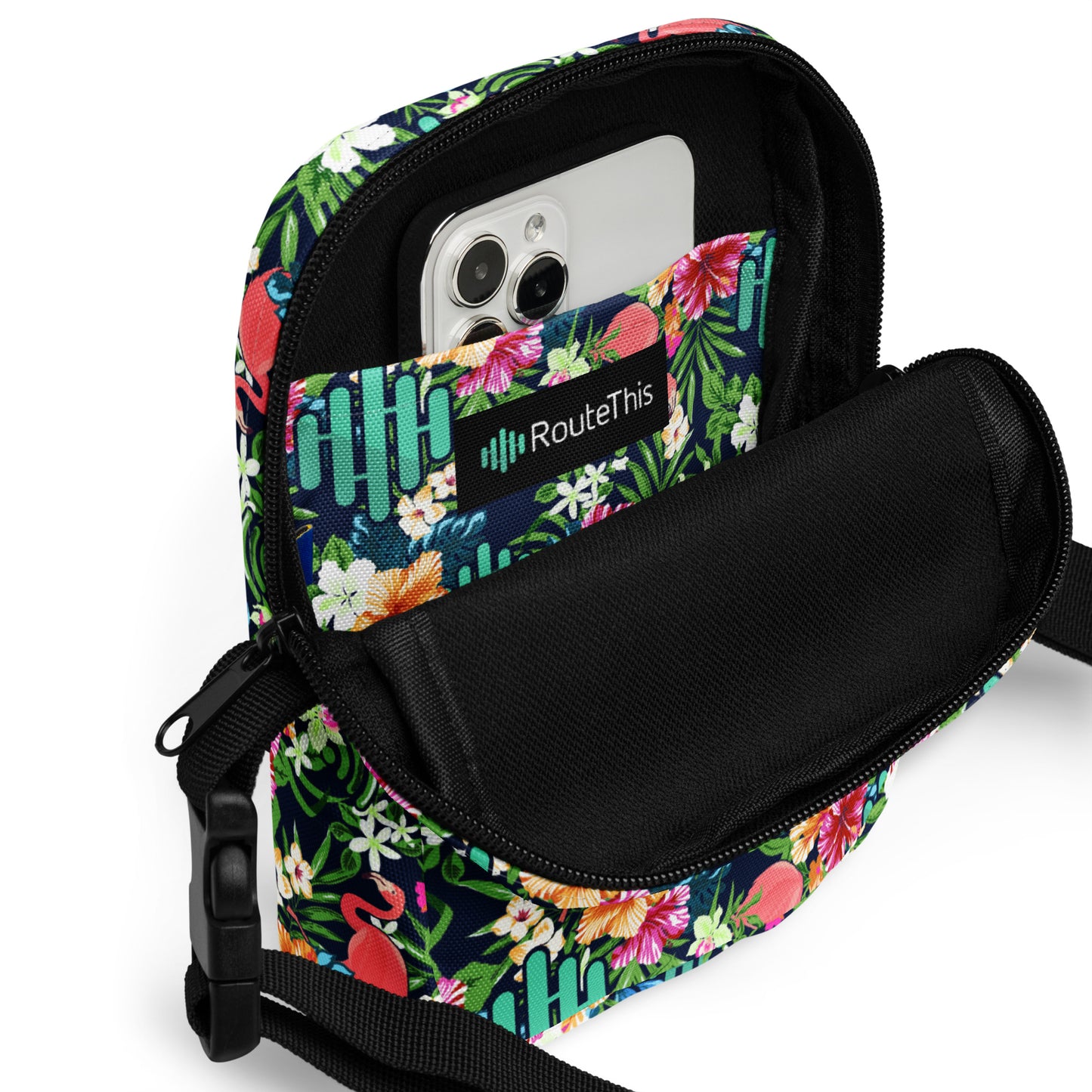 RouteThis tropical print crossbody bag