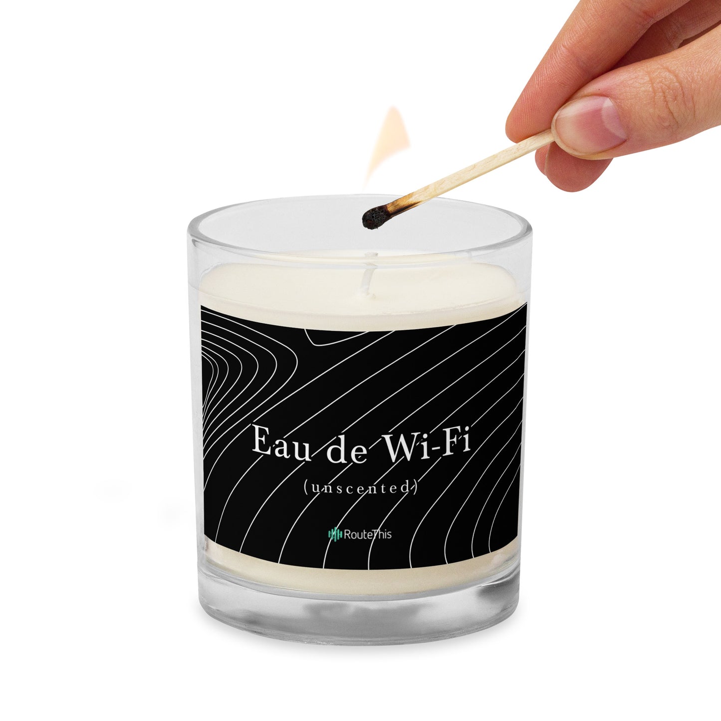 RouteThis - WiFi Scented Glass Jar Soy Wax Candle