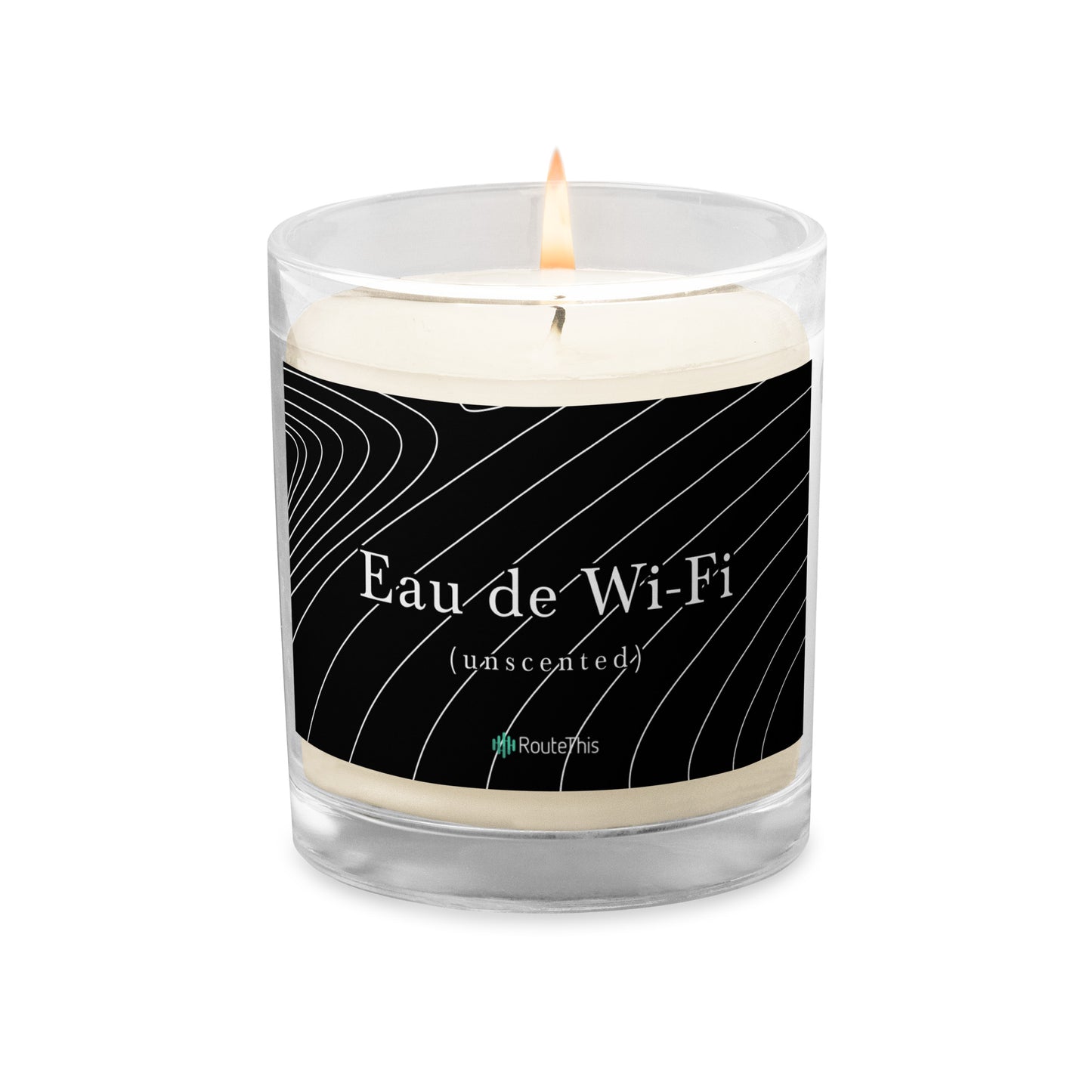 RouteThis - WiFi Scented Glass Jar Soy Wax Candle