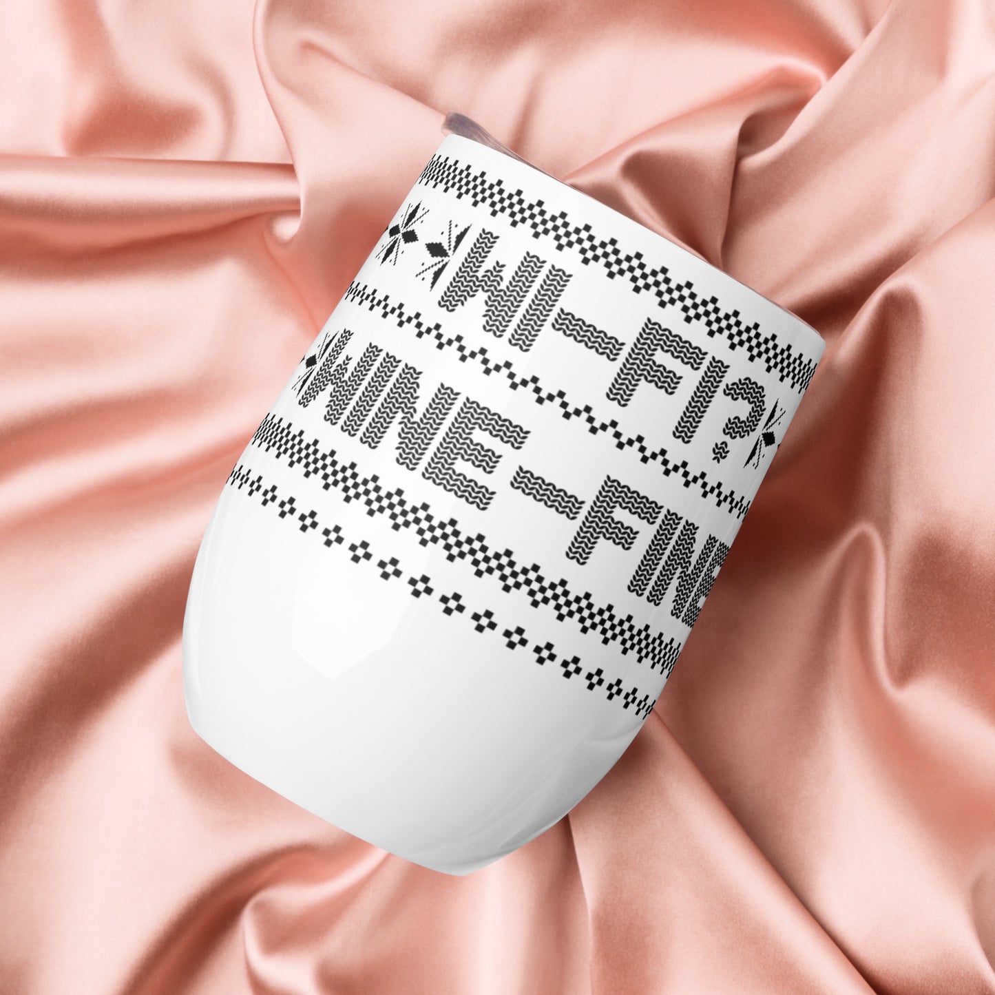 RouteThis - "Wine-Fine" Ugly Sweater Design Wine tumbler