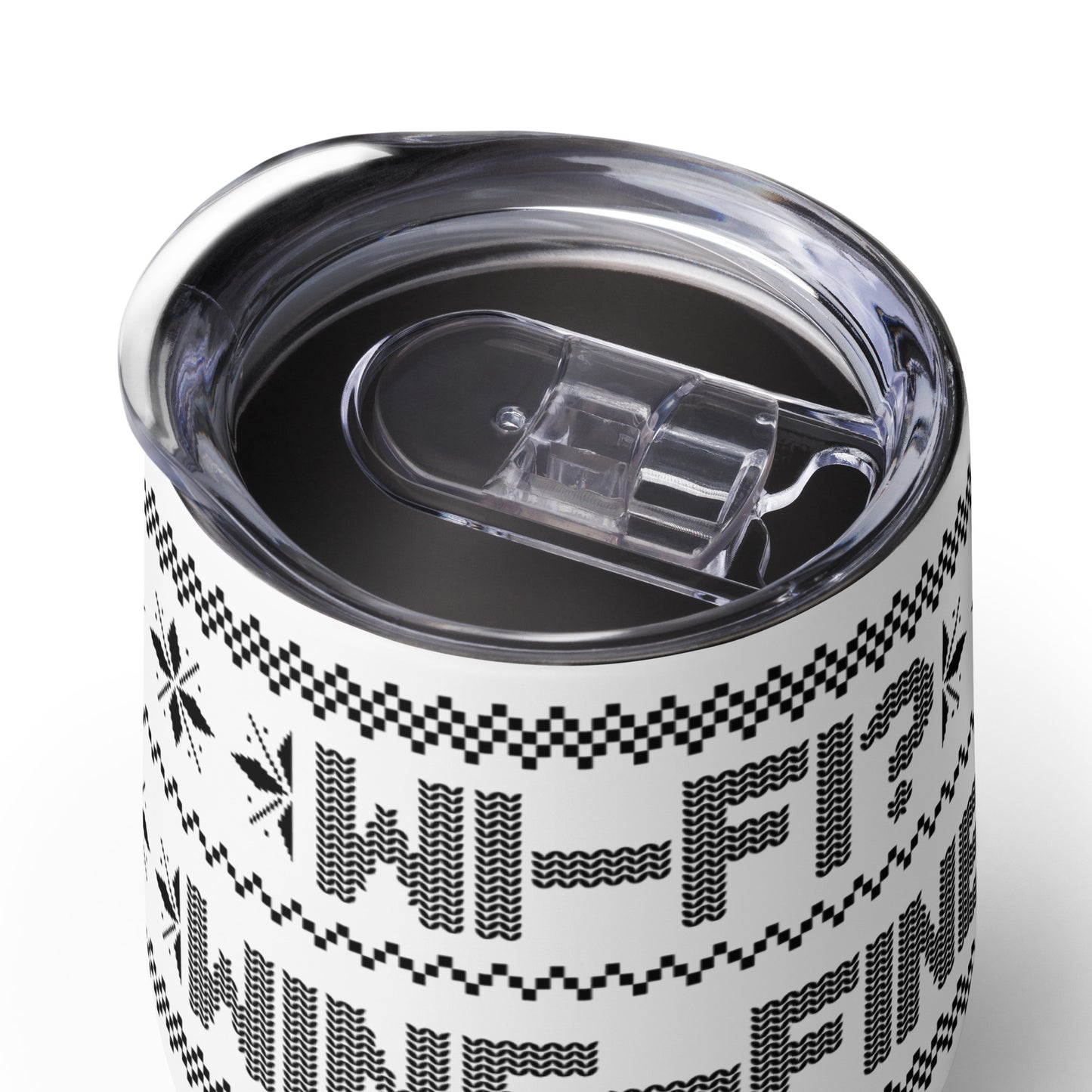 RouteThis - "Wine-Fine" Ugly Sweater Design Wine tumbler